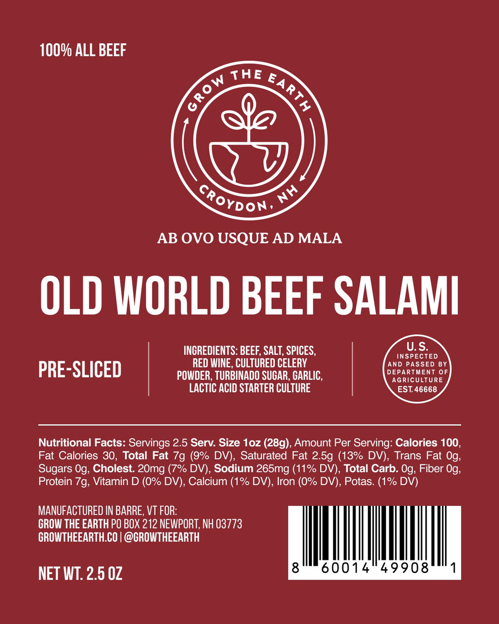 Old World Beef Salami